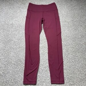 Maroon 90 Degree By‎ Reflex High-Rise Leggings Size Medium with Side Pockets
